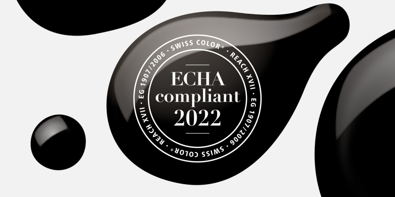 ECHA compliant 2022 Logo von Swiss Color